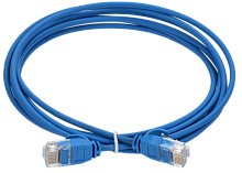 ITK Коммутационный шнур кат.5E UTP LSZH 1,5м slim язычок син | код PC03-C5EUL-1M5-SL-WT | ITK by IEK