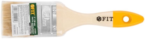 Кисть флейцевая "Стандарт-Плюс" натур. светлая щетина деревянная ручка 2дюйм (50мм) FIT 01045 фото 3 Кисть флейцевая "Стандарт-Плюс" натур. светлая щетина деревянная ручка 2дюйм (50мм) FIT 01045 фото 3