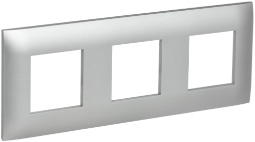 SKANDY Рамка 3-мест. SK-F03S сереб. IEK | код SK-M32-K23 | IEK