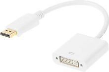 Переходник DisplayPort (m) DVI (f) белый | код 557183 | NONAME