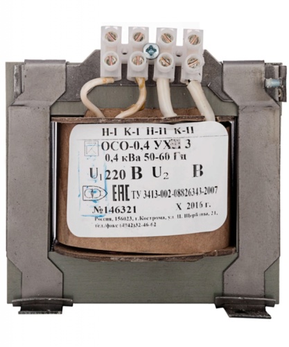 Трансформатор ОСО-0,4 УХЛ3 220/24, IP00 | код ET002979 | Электротехник