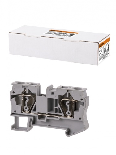 Зажим клеммный безвинтовой (ЗКБ) 10мм2 70А серый TDM | код SQ0822-0138 | TDM