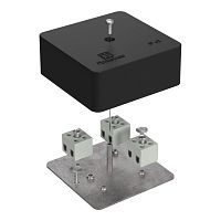 Коробка огнестойкая для кабель-канала 40-0450-FR2.5-6 Е15-Е120 RAL9005 75х75х30 (87 шт/кор) Промрукав | код 40-0450-9005-FR2.5-6 | ПРОМРУКАВ