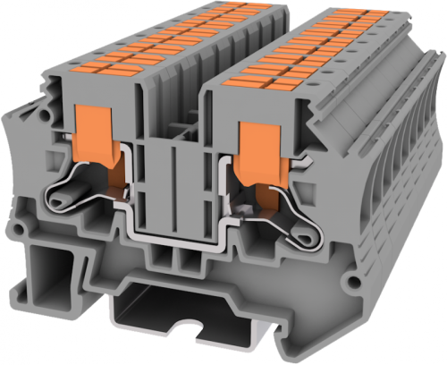 TPV6-2-GY Клемма TP 1-1 проходная боковой ввод Push-in, сеч.6мм2, сер., шт | код TPV6-2-GY | SUPU TPV6-2-GY Клемма TP 1-1 проходная боковой ввод Push-in, сеч.6мм2, сер., шт | код TPV6-2-GY | SUPU