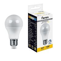 Лампа светодиодная LED 12вт Е27 теплый диммируемая | код 51052 | Feron