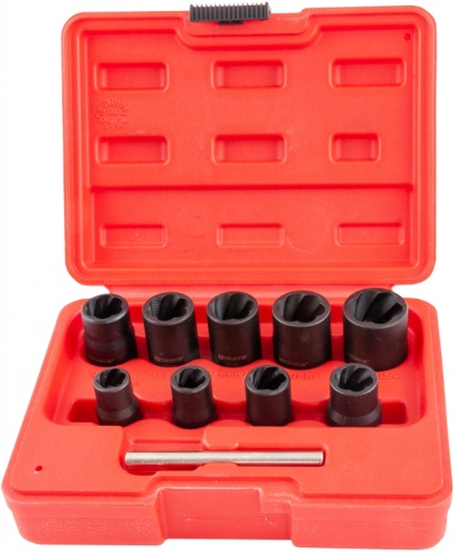 BESS3810 Набор головок торцевых спиральных для поврежденного крепежа 3/8DR, 10-19 мм, 10 предметов | код BESS3810 | Thorvik BESS3810 Набор головок торцевых спиральных для поврежденного крепежа 3/8DR, 10-19 мм, 10 предметов | код BESS3810 | Thorvik