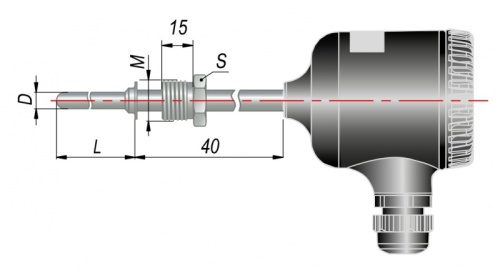 Датчик температуры ДТХ-RS ДТС335М-РТ100.0,25.60.RS | код 136207 | ОВЕН