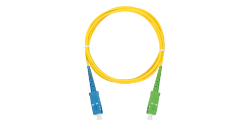 Шнур NIKOMAX волоконно-оптический, переходной, одномодовый 9/125мкм, стандарта OS2, SC/UPC-SC/APC, одинарный, LSZH нг(A)-HFLTx, 2мм, желтый, 3м | код NMF-PC1S2C2-SCU-SCA-003 | NIKOMAX
