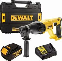 Перфоратор DeWalt DCH133M1-QW патрон:SDS-plus уд.:2.6Дж 18Вт аккум. (кейс в комплекте) | код 1996821 | DEWALT