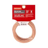 Кабель акустический 2х1.00 кв.мм, прозрачный SILICON, 5 м, REXANT | код 01-6305-05 | REXANT