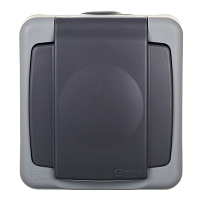 герметичная серая розетка с крышкой IP55 (винтовой зажим) | код 36064029 | Makel