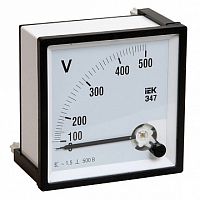 Вольтметр щитовой IEK Э47 100В AC, аналоговый, кл.т. 1,5 | код. IPV20-6-0100-E | IEK