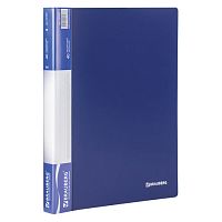 Папка 40 вкладышей BRAUBERG стандарт, синяя, 0,7 мм, 221603 | код 221603 | BRAUBERG