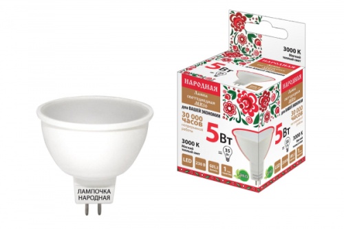 Лампа светодиодная MR16-5 Вт-230 В-3000 К–GU5,3 Народная | код SQ0340-0129 | TDM НАРОДНЫЙ Лампа светодиодная MR16-5 Вт-230 В-3000 К–GU5,3 Народная | код SQ0340-0129 | TDM НАРОДНЫЙ