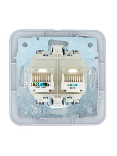 Розетка компьютерная+телефонная 2-м СП ASTI RJ45 + RJ11 в сборе бел. LEZARD 7081-0202-143 Розетка компьютерная+телефонная 2-м СП ASTI RJ45 + RJ11 в сборе бел. LEZARD 7081-0202-143