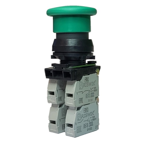 Выключатель Briswik КЕ 022/8м зеленый 1но+2нз Гриб IP40 УХЛ3 10А | код aZ-HB-0Ai-0333 | Briswik Выключатель Briswik КЕ 022/8м зеленый 1но+2нз Гриб IP40 УХЛ3 10А | код aZ-HB-0Ai-0333 | Briswik