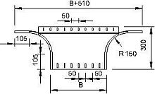 Т-образное/крестовое соединение 110x400 горячий цинк | код 7123396 | OBO Bettermann