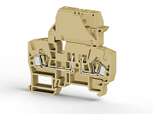 355 110, Клеммник пружинный с держ.предохр. (5х20, 5х25), откид.картридж, на DIN-рейку, 4 мм.кв., (бежевый), YBK S | код 0.0.0.3.55110 | KLEMSAN