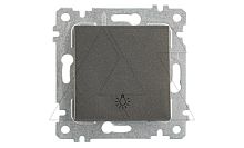 Rita - Выключатель кнопочный, символ - лампа, пруж. зажимы, дымчатый | код 2200-407-0195 | Mutlusan