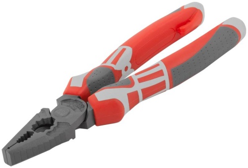 Плоскогубцы комбинированные ''Эталон'', CrV сталь, ребра жесткости на губках, тефлоновое покрытие, 3К прорезиненные ручки 200 мм | код 50695 | FIT фото 2