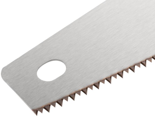 Ножовка по дереву, средний каленый зуб 7 ТPI, 2D заточка, пластиковая прорезиненная ручка 400 мм | код 40431 | FIT фото 6