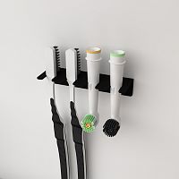 Держатель для хранения зубных щеток и насадок, монтаж без сверления, черный REXANT | код 38-0695 | REXANT