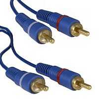 Аудио-видео шнур RUICHI 2 RCA - 2 RCA, 3 м, чёрный | код 113688 | Ruichi