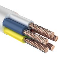 Провод соединительный ПВС 5х1,5 мм кв 100 м белый ГОСТ 7399-97 | код 01-8070 | REXANT