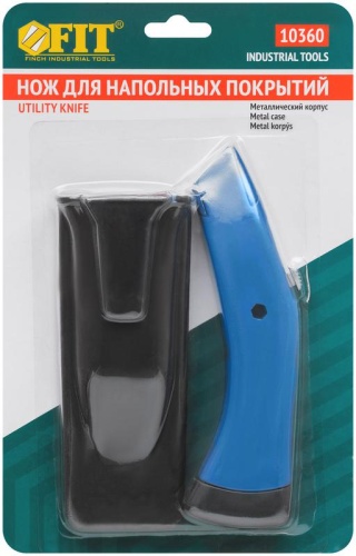 Нож для напольных покрытий усиленный ''Дельфин'' Профи, серый (в чехле) | код 10360 | FIT фото 3