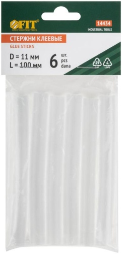 Стержень клеевой кристально прозрачные 11х100мм (уп.6шт) FIT 14434 фото 3 Стержень клеевой кристально прозрачные 11х100мм (уп.6шт) FIT 14434 фото 3