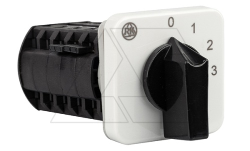 Переключатель BS 16 124 U, 2P, 20A, тип 0-1-2-3, 2NO на 1_3, на дверь, фронт IP40 | код EAC602872R | Rade Koncar