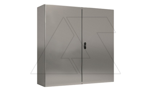 Щит моноблочный 1200x1000x300мм (ВxШxГ) из нерж. стали навесной с монт. панелью двудверный, ригельный замок, дно глухое, IP55 | код EC101230X | ETA