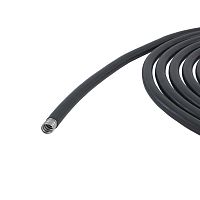 Металлорукав DN 12мм в гладкой PU оболочке, Dвн 12,0 мм, Dнар 18,0мм, 50 м, цвет черный | код 607PU12N | DKC