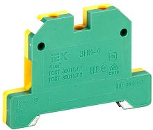 Клемма для заземления с винтовым зажимом ЗНИ 4мм?, желто-зеленый, YZN20-004-K52 | код. YZN20-004-K52 | IEK