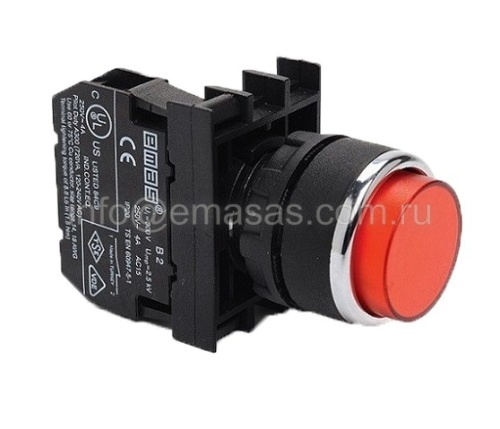Кнопка выступающая красная B100HК (1НО) | код B100HK | EMAS