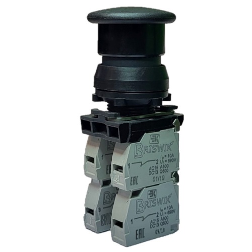 Выключатель Briswik КЕ 192/5м черный 0но+4нз Гриб IP66 УХЛ2 10А | код aZ-HB-6Ai-0145 | Briswik