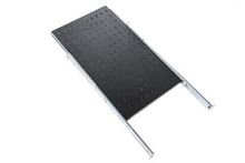 Полка перфорированная выдвижная с телескопическими направляющими, глубина 750 мм, цвет черный | код ТСВ-75-9005 | ЦМО