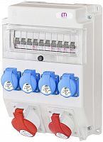 Распред. щит с разъемами EDS11 4-2/2-5 16/32 (Разъем 16A/5P-1,32A/5P-1, Schuko-4, АВ: C16/1-4, C16/3-1, C32/3-1) | код 004483302 | ETI