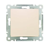 Переключатель проходной 1-кл. СП Lillium IP20 механизм крем. Makel 30010005
