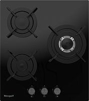 Газовая варочная поверхность Weissgauff HG 430 BGV черный | код 2056435 | WEISSGAUFF