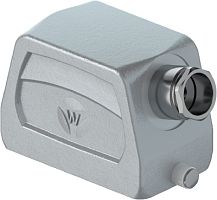 Крышка на кабель, разъема REVOS, Size 10, без уплотнителя, без защелки, 1 кабельный ввод IP54 M20x1,5, с боковым расположением, материал корпуса: алюминиевый сплав | код 71.350.1035.0 | Wieland