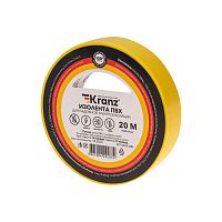 Изолента ПВХ 0.13х15мм 20м желт. | код. KR-09-2602 | Kranz