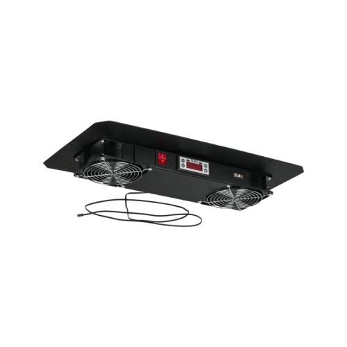 Блок вентиляторный TLK для настенных шкафов серии TWC, 2 вентилятора с терморегулятором и датчиком, без шнура питания, черный | код TLK-FAN2-TERM-BK | TLK Блок вентиляторный TLK для настенных шкафов серии TWC, 2 вентилятора с терморегулятором и датчиком, без шнура питания, черный | код TLK-FAN2-TERM-BK | TLK