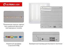 Панель светодиодная LTL-6060-31 универсал. 36Вт 6500К призматический рассеиватель ЕМС (уп.6шт) Ultraflash 16045