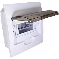 Распределительный щит RUICHI ЩРВ-П-8 встраиваемый, прозрачный, чёрная дверь, IP40 | код 115596 | Ruichi