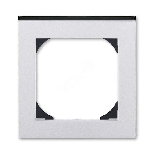 Рамка Levit 1 пост 55х55 для механизмов BJE серебро / дымчатый чёрный | код 3901H-A05510 70 | ABB
