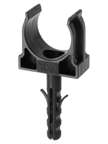 Крепеж-клипса для трубы 20 мм с дюбелем (100 шт.) черная TDM | код SQ0405-0192 | TDM Крепеж-клипса для трубы 20 мм с дюбелем (100 шт.) черная TDM | код SQ0405-0192 | TDM