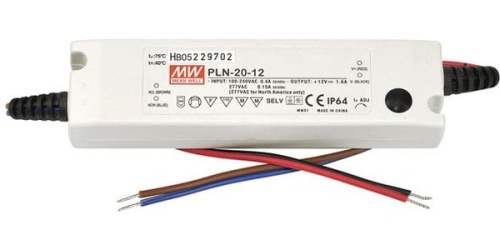 Источник питания AC-DC, 20Вт, вход 90...277В AC 47...63Гц, ККМ, выход 36В/0.55А, рег. 0.41…0.55А, изоляция 3750В AC, в кожухе, IP64, 147х37х28 мм, -30...+60С | код PLN-20-36 | MeanWell Источник питания AC-DC, 20Вт, вход 90...277В AC 47...63Гц, ККМ, выход 36В/0.55А, рег. 0.41…0.55А, изоляция 3750В AC, в кожухе, IP64, 147х37х28 мм, -30...+60С | код PLN-20-36 | MeanWell