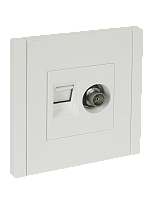 FORTE&PIANO Роз. двойная TV+RJ45 кат.6 FP237 бел. IEK | код FP-AK20-2-K01 | IEK