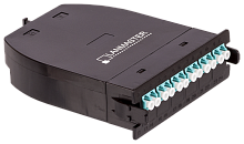 MPO кассета OM3, 12xLC, тип B, низкие потери, черная | код LAN-MCSB-1M-12LC/OM3 | LANMASTER
